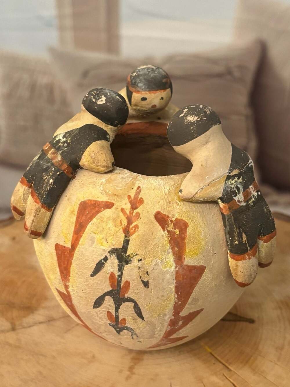 Native American Jemez Pottery Storyteller Friendship Bowl